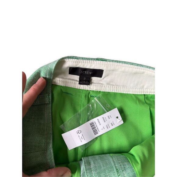 J.Crew Button-front skirt linen Blend Size 2 Green NO BELT - Picture 4 of 10